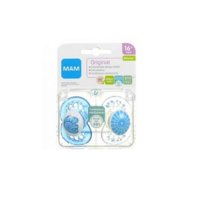 mam original succhietto 16+ mesi silicone doppio maschio